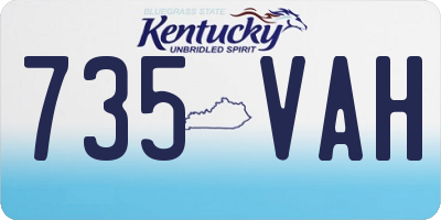 KY license plate 735VAH