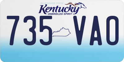 KY license plate 735VAO