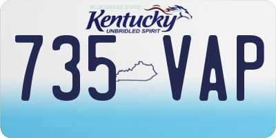 KY license plate 735VAP