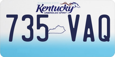 KY license plate 735VAQ