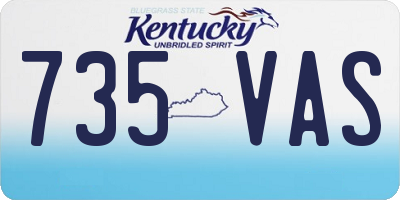 KY license plate 735VAS