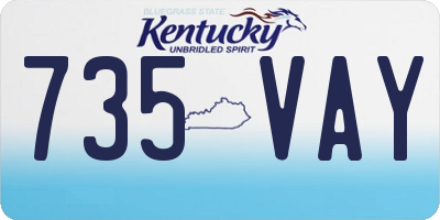 KY license plate 735VAY