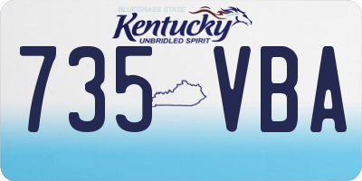 KY license plate 735VBA