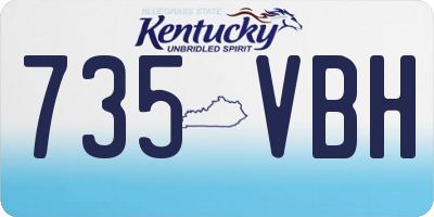 KY license plate 735VBH