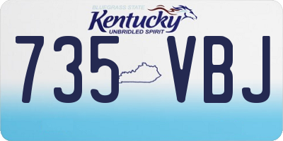 KY license plate 735VBJ