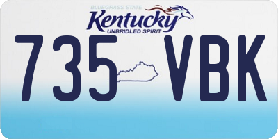 KY license plate 735VBK