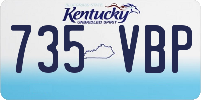 KY license plate 735VBP