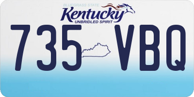 KY license plate 735VBQ