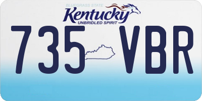 KY license plate 735VBR