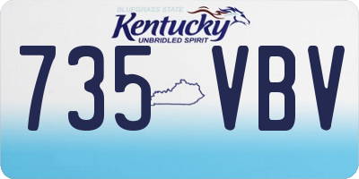 KY license plate 735VBV
