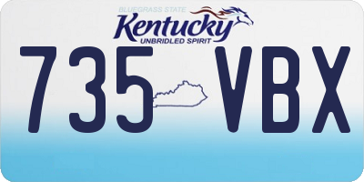 KY license plate 735VBX