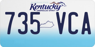KY license plate 735VCA