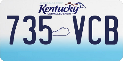 KY license plate 735VCB