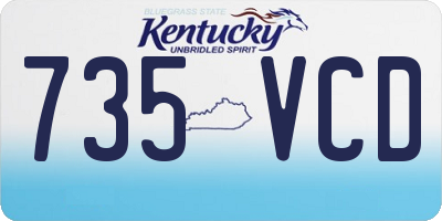 KY license plate 735VCD