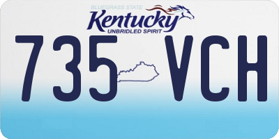 KY license plate 735VCH