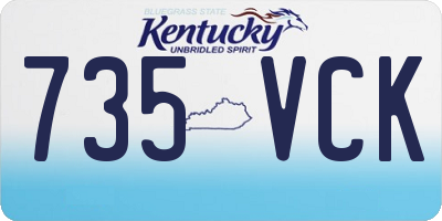 KY license plate 735VCK