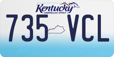 KY license plate 735VCL