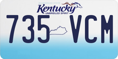 KY license plate 735VCM