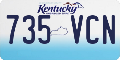 KY license plate 735VCN