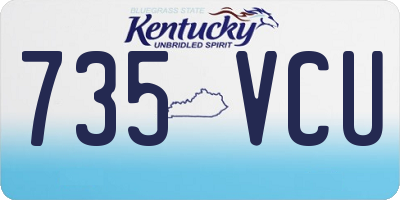 KY license plate 735VCU