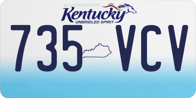 KY license plate 735VCV