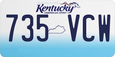 KY license plate 735VCW