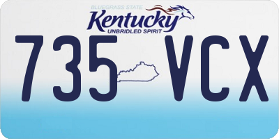 KY license plate 735VCX