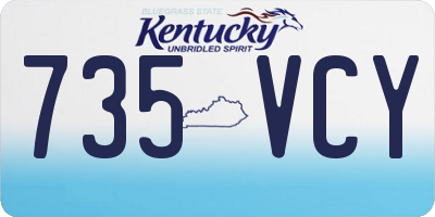KY license plate 735VCY