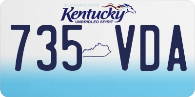 KY license plate 735VDA