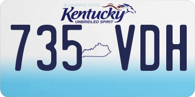 KY license plate 735VDH