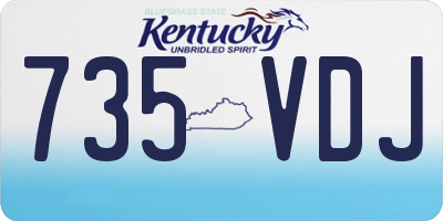 KY license plate 735VDJ