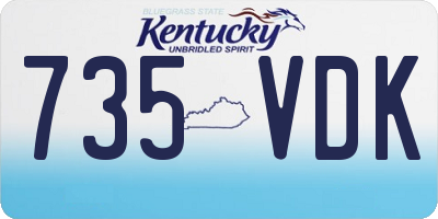 KY license plate 735VDK