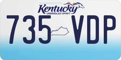KY license plate 735VDP