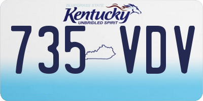 KY license plate 735VDV