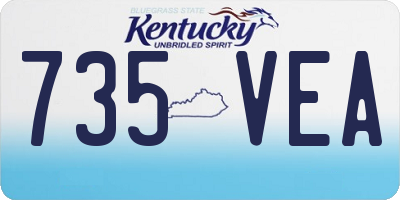 KY license plate 735VEA