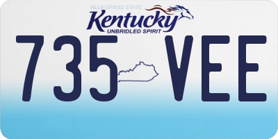 KY license plate 735VEE