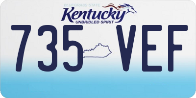 KY license plate 735VEF