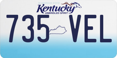 KY license plate 735VEL