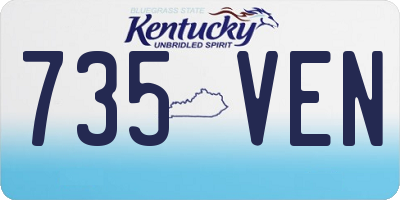 KY license plate 735VEN