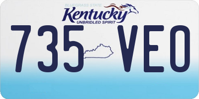 KY license plate 735VEO