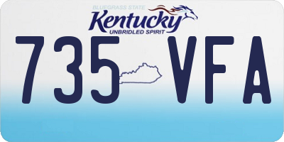 KY license plate 735VFA