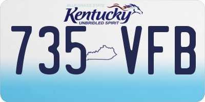 KY license plate 735VFB
