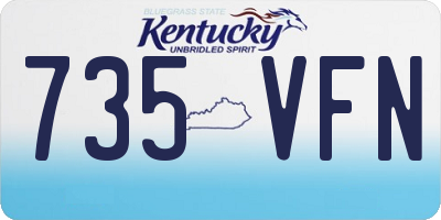 KY license plate 735VFN