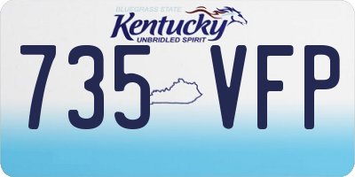 KY license plate 735VFP