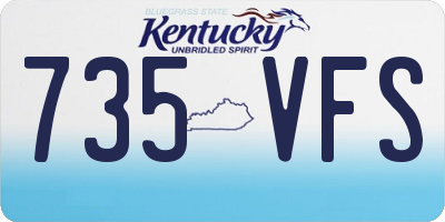 KY license plate 735VFS