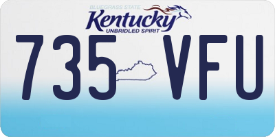 KY license plate 735VFU