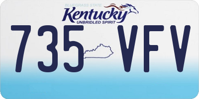KY license plate 735VFV