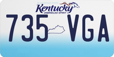 KY license plate 735VGA