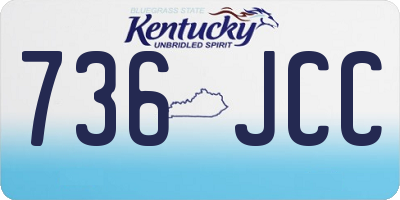 KY license plate 736JCC