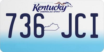 KY license plate 736JCI